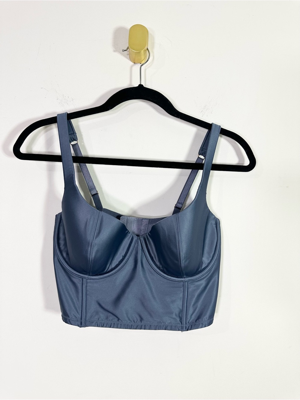 Victoria's Secret Light Blue Satin Bustier Bra